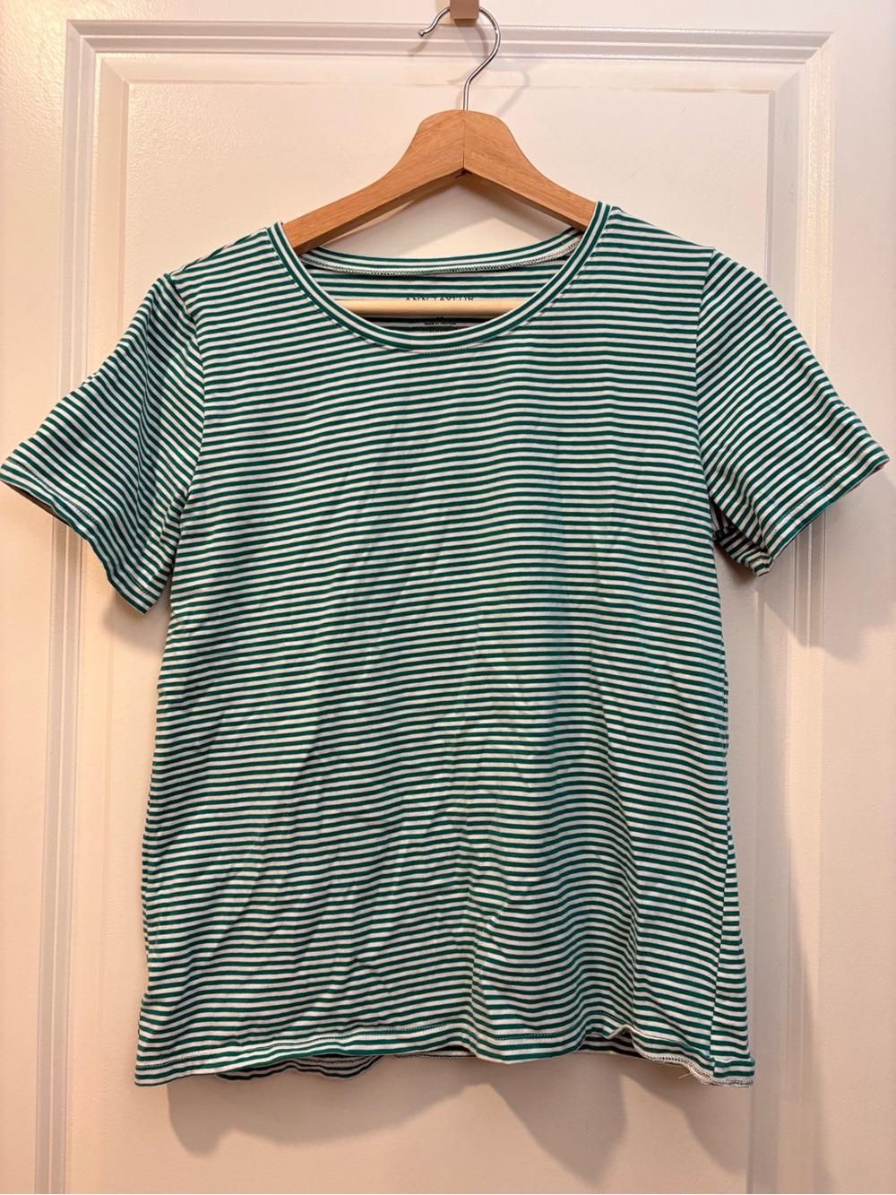 Ann Taylor Factory Striped Green Tee